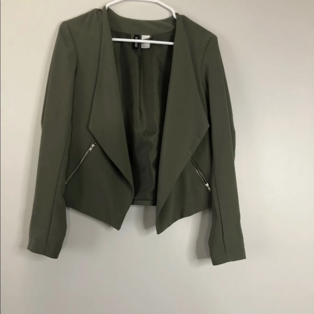 Olive green H&M blazer